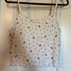 Aerie Cropped Floral Camisole. Size Medium.
